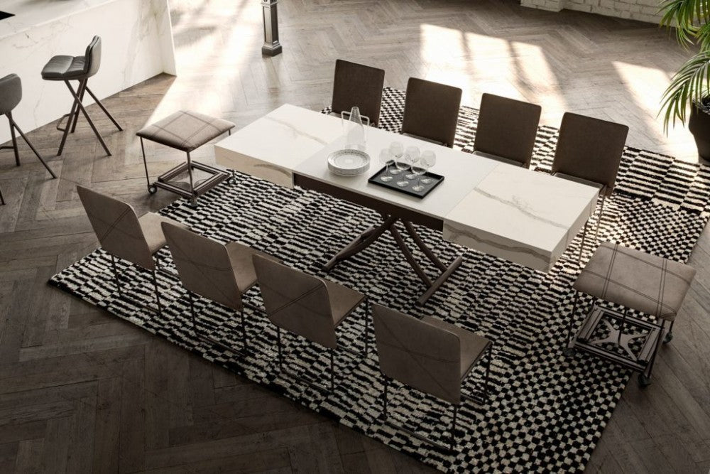 OZZIO - Cubix Pouf Trasformabile con 4 Sedie