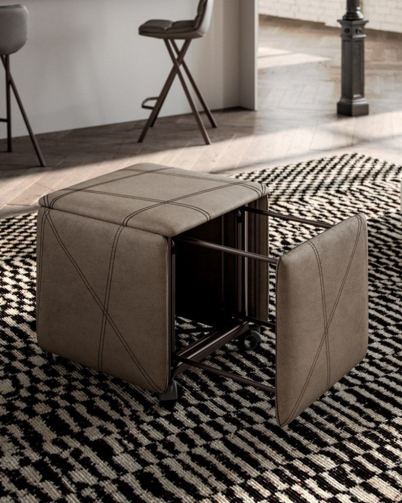 OZZIO - Cubix Pouf Trasformabile con 4 Sedie