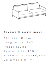 Divano in tessuto - Krisby - Ditre Italia